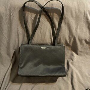 Kate Spade Sam Black Classic Vintage Fabric Nylon Shoulder Bag Box Tote